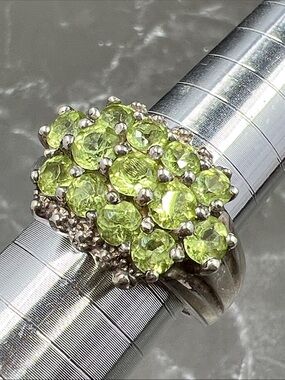 Vintage 90’s QVC Sterling Peridot Cocktail Ring